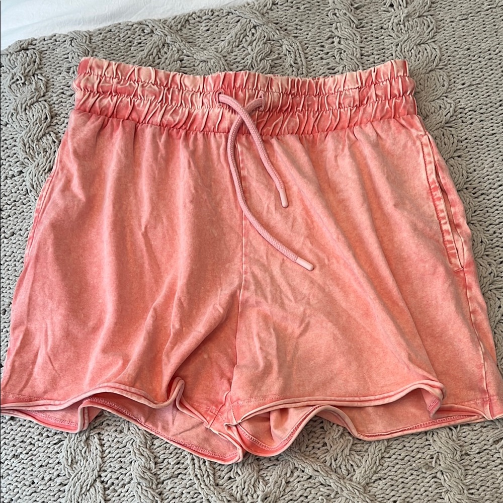 Pink Athletic Shorts with Elastic Waistband